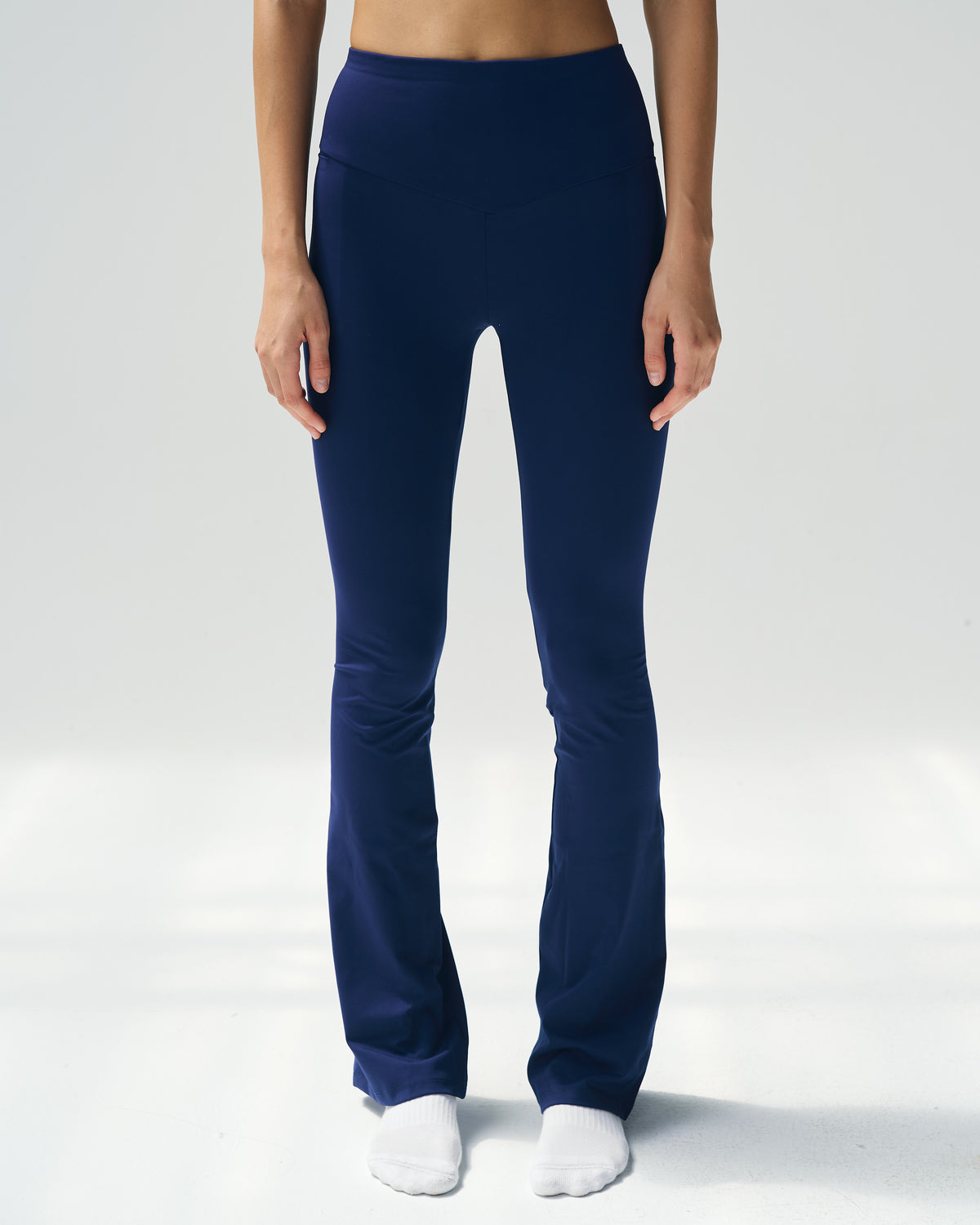 High-Rise Crossback Flare Trousers