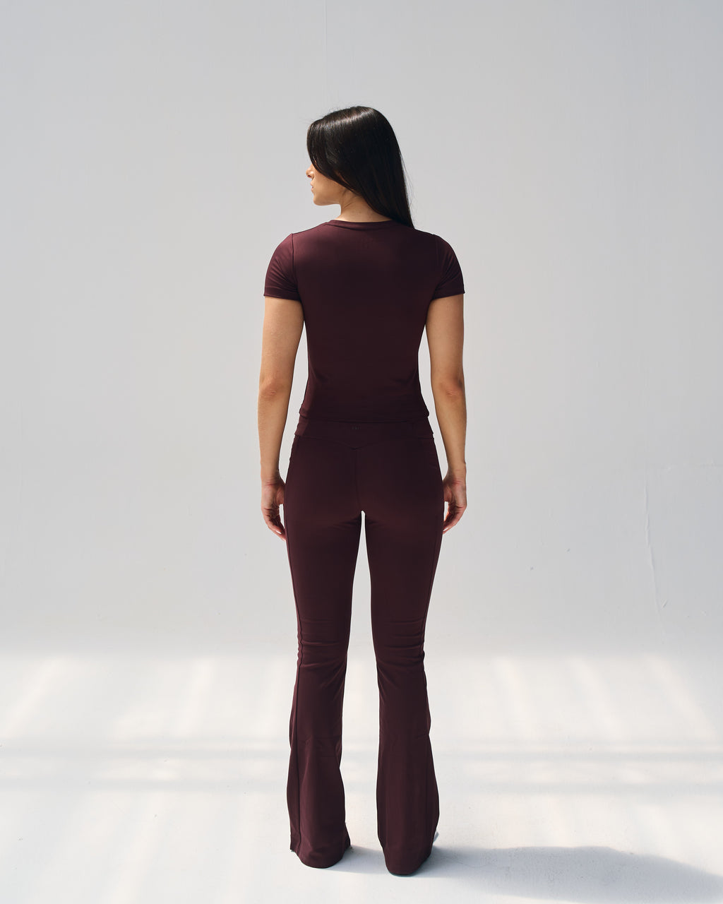 High-Rise Crossback Flare Trousers