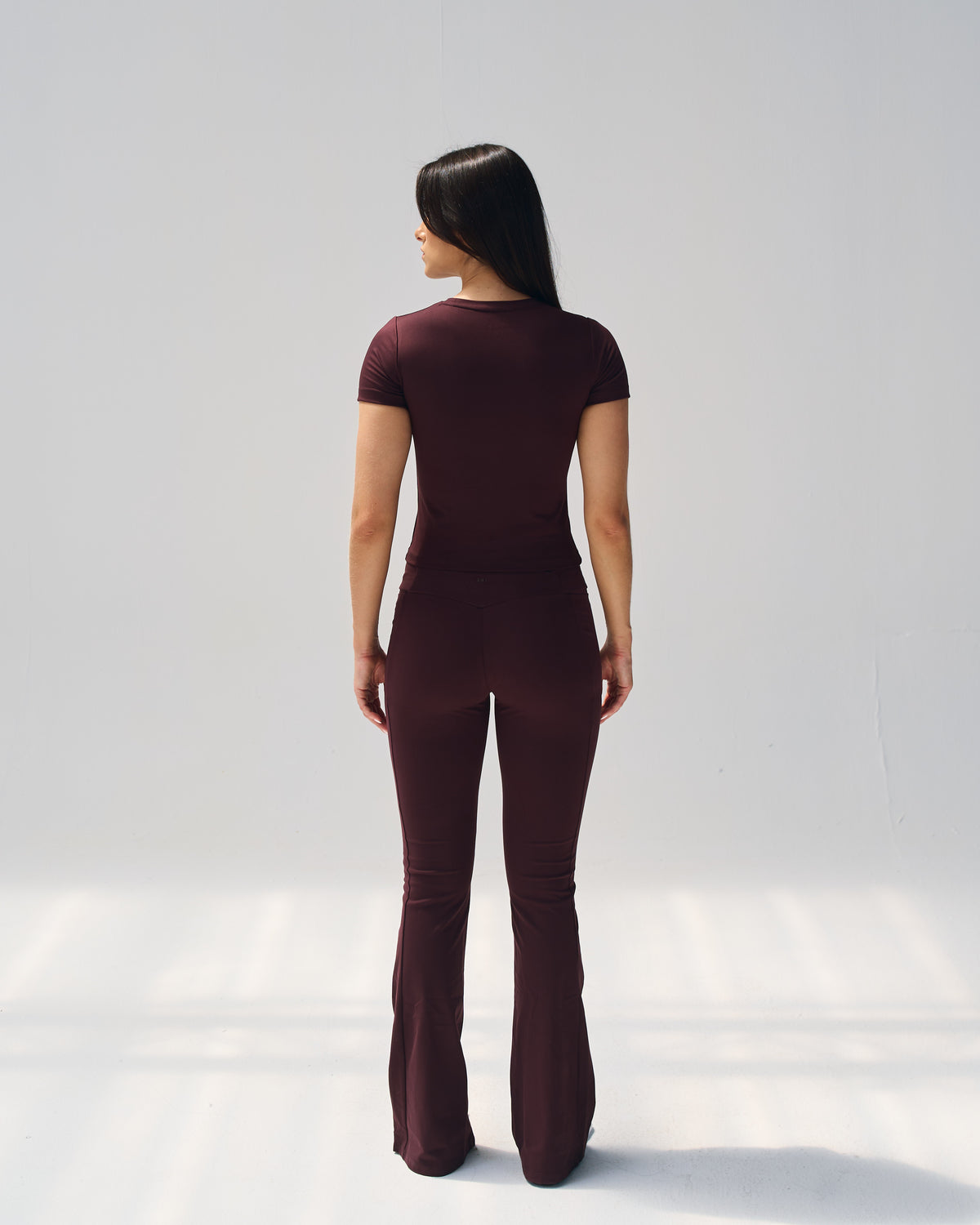 High-Rise Crossback Flare Trousers