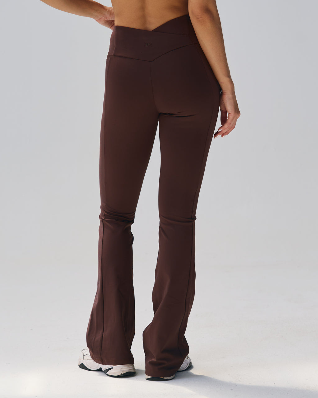 High-Rise Crossback Flare Trousers