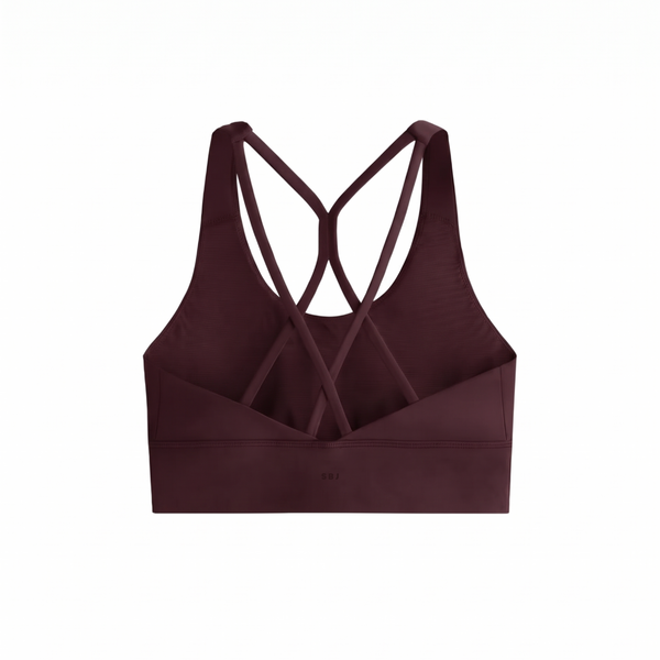 Crossline Sport Bra – Mulberry Red