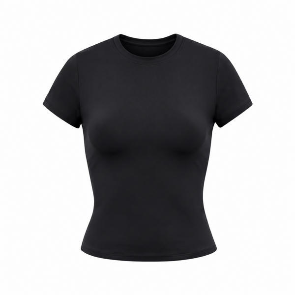 Second Skin Short Sleeve Top – Black